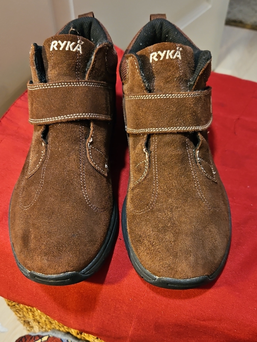 Ryka Women’s Brown Suede Velcro Close Walking Boots